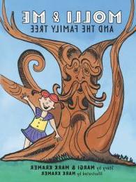 Cartoon image of tree with face and cartoon girl on right with title at top.