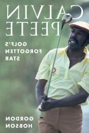 Person holding golf club on cover.